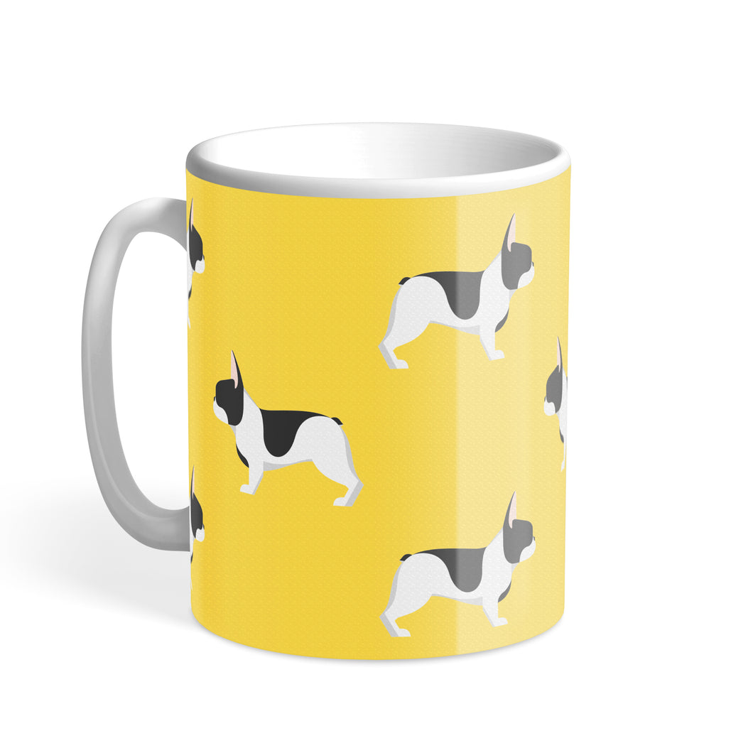 Black Piebald French Bulldog Chroma Hound & Herringbone Mug